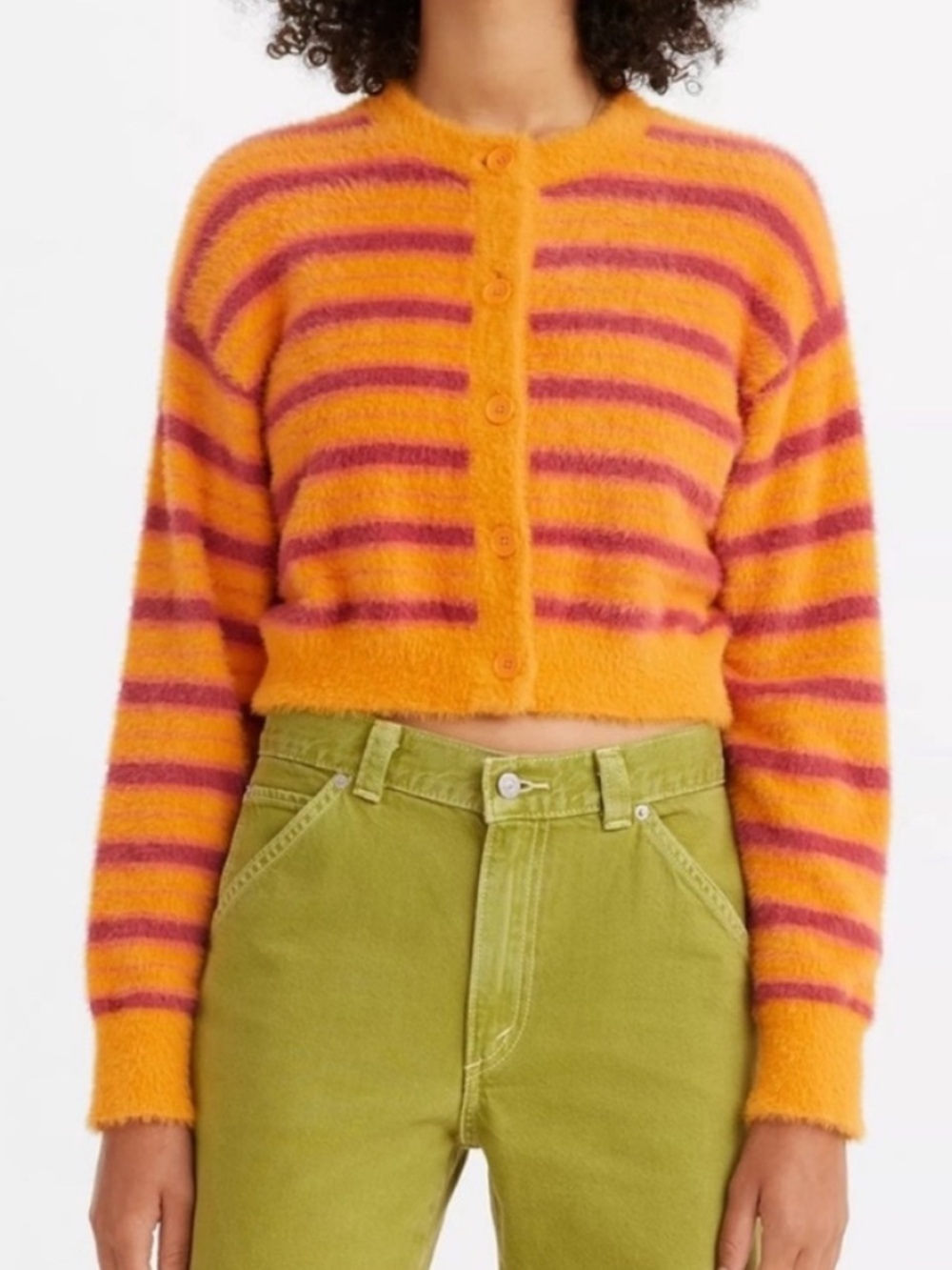 Levi’s Small Sweater Cat Cardigan Sweater in Fuzzy Wuzzy - Multi-Color NWTii